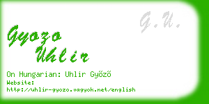 gyozo uhlir business card